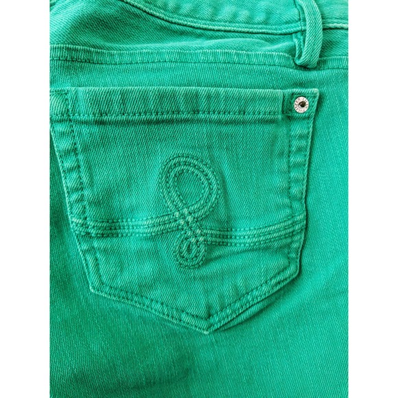 Lilly Pulitzer WORTH Sz O Bright Green Stretchy Straight Leg Jeans - Picture 3 of 11